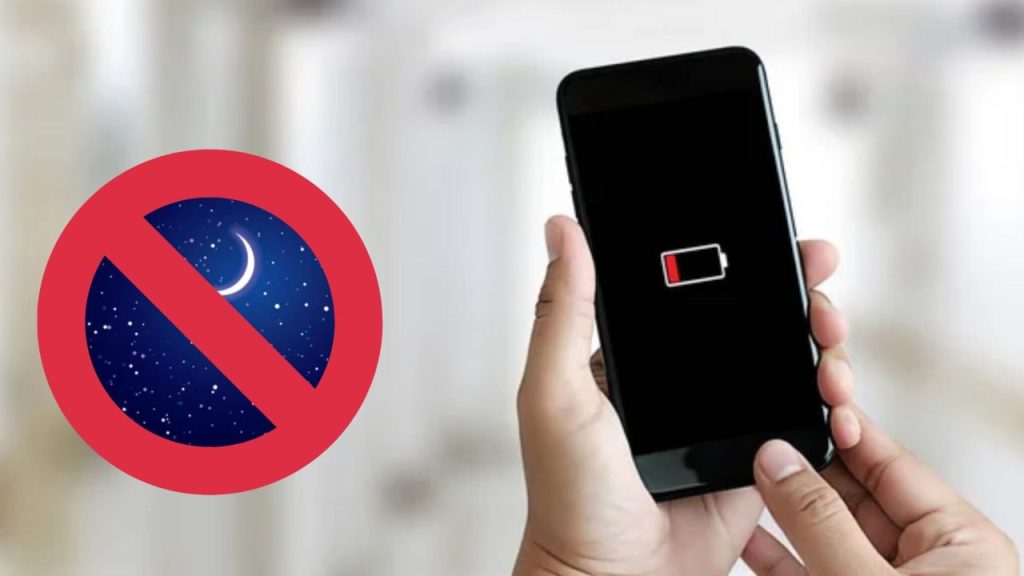 Non caricare il telefono di notte