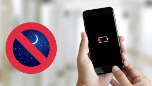 Non caricare il telefono di notte