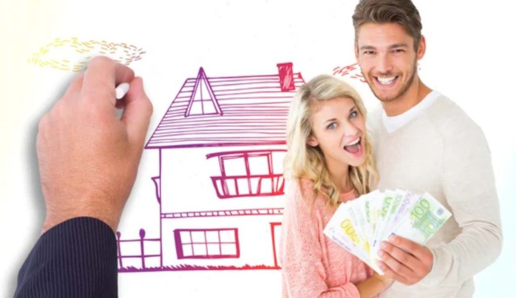 Coppia felice con casa e soldi (Depositphotos foto) - www.energycue.it