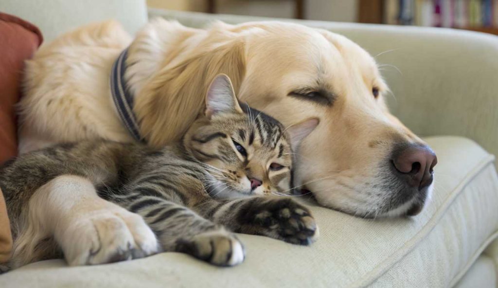 Illustrazione di un cane e di un gatto (Canva FOTO) energycue.it