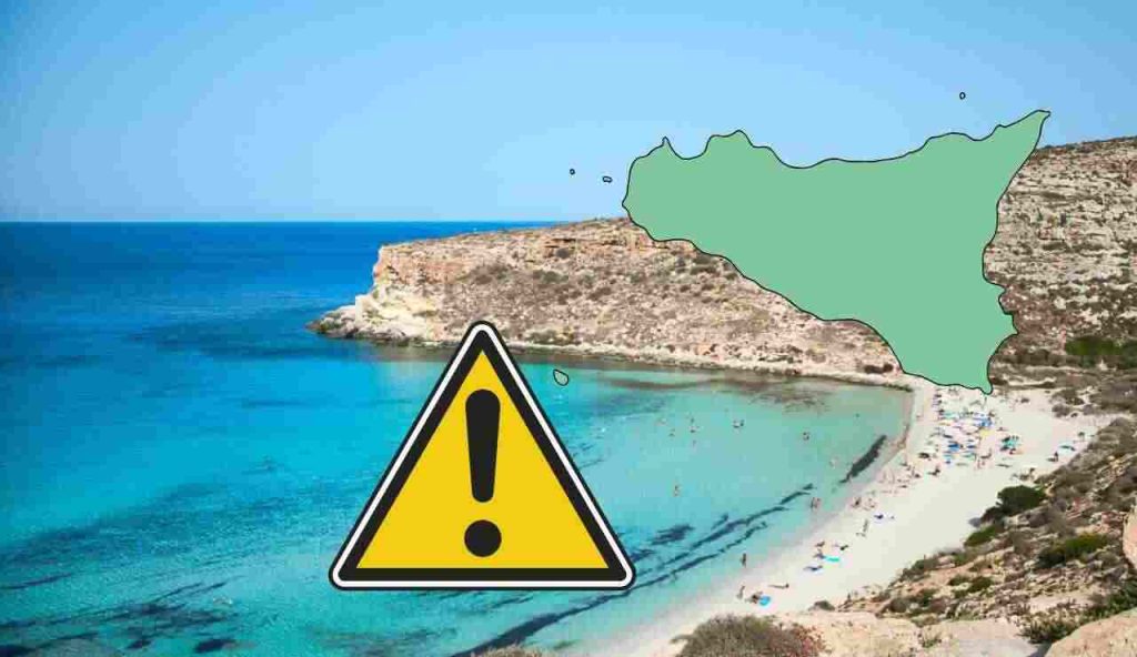 Sicilia spiaggia in pericolo